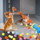 Interactive Cat Pom-Pom Launcher & Fetch Gun