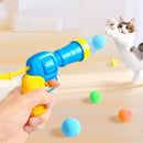 Interactive Cat Pom-Pom Launcher & Fetch Gun